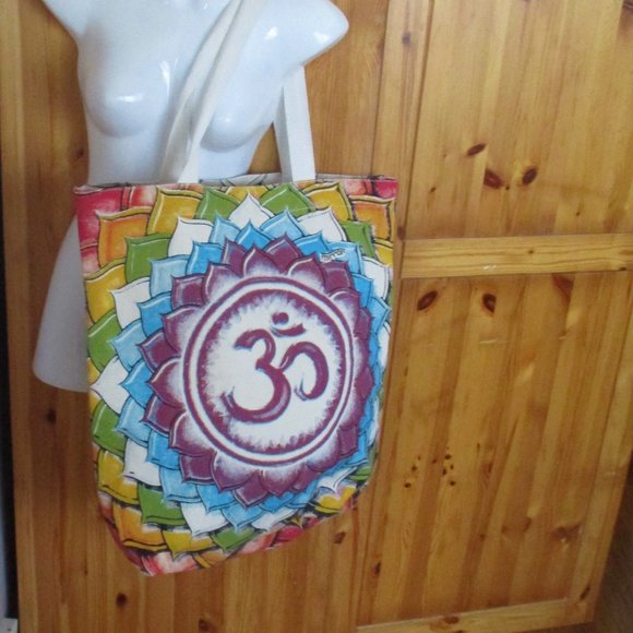 Mirror Canvas Tote Bag NEW Hindu Yoga Carry-all - Picture 2 of 13